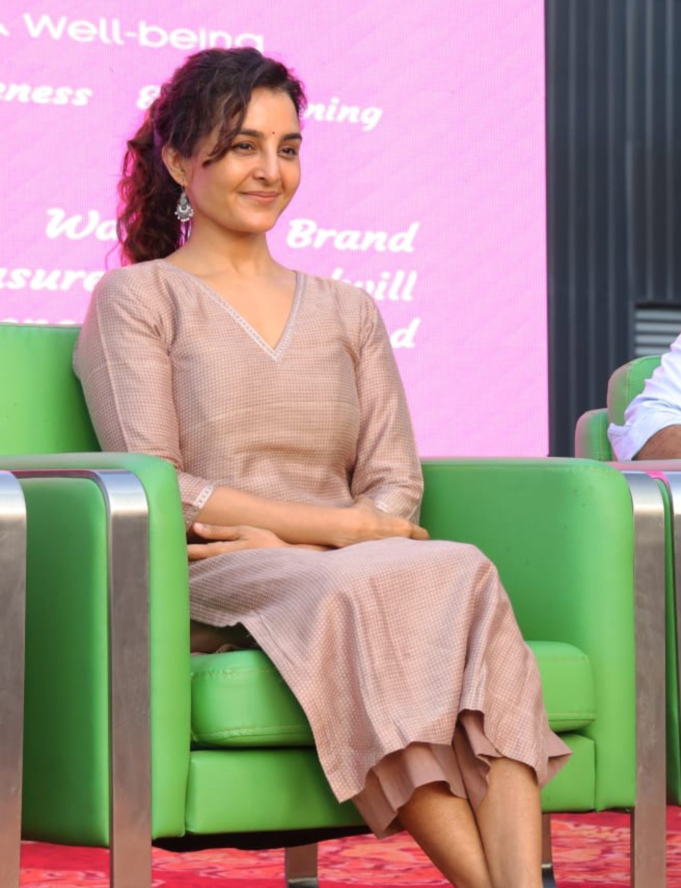 Dusty pink Chanderi silk Kurta
